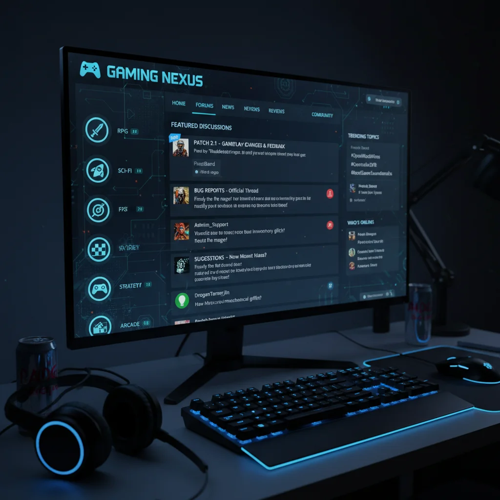 Online gaming community forum for player feedback