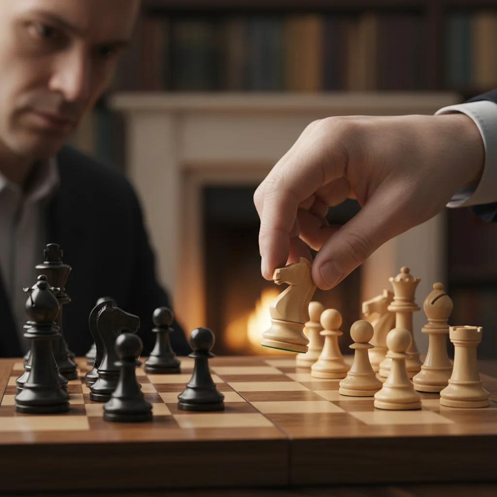Chessboard representing strategic analysis and anticipating opponent moves.