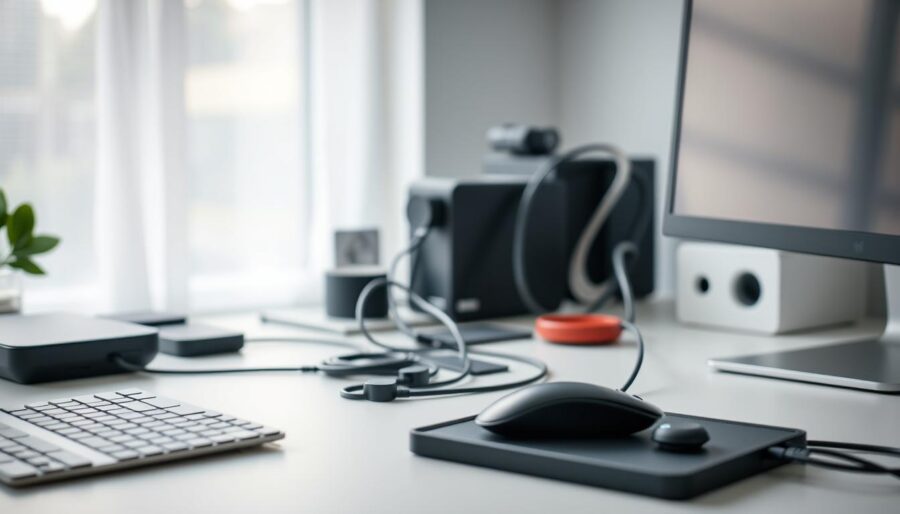 Ideias para organizar cabos e acessórios no setup de forma fácil